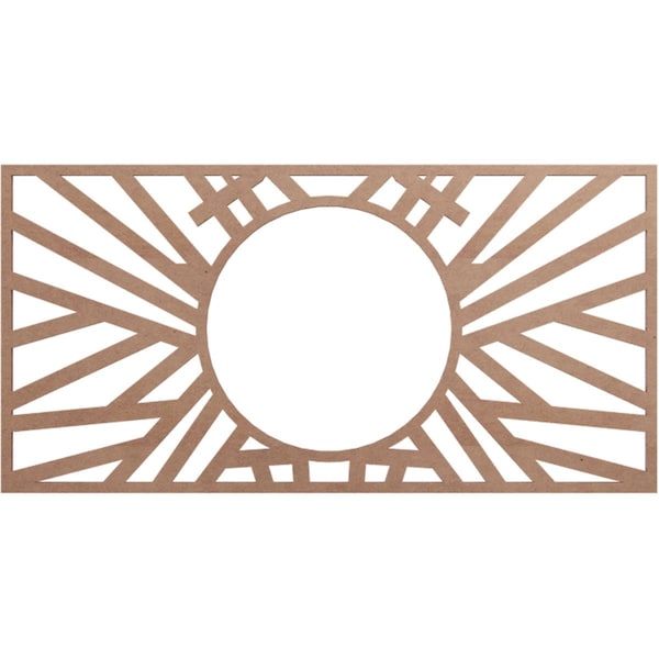 Ekena Millwork Hoover Wood Fretwork Pierced Ceiling Medallion, Wood (Paint Grade), 20"W x 10"H x 7 3/8"ID x 3/8"T CMWP20X10X0375HOMF - main